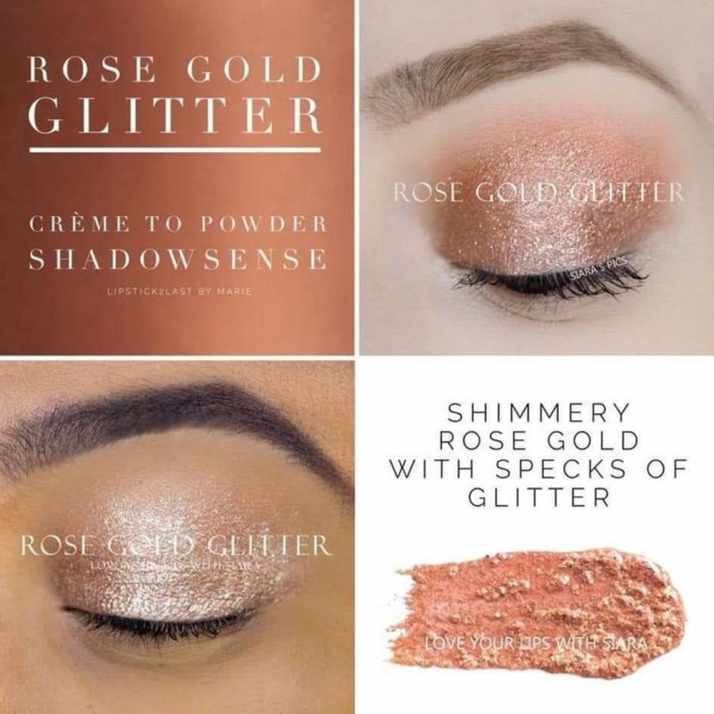 ✨2/$27-3/$40-4/$50 buy more and save more!✨Rose Gold Shimmer/Glitter shadowsense